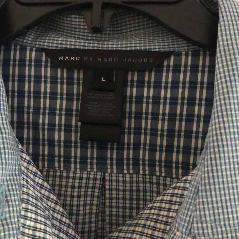 Marc Jacobs Button Down Plaid Patchwork Shirt - image 4